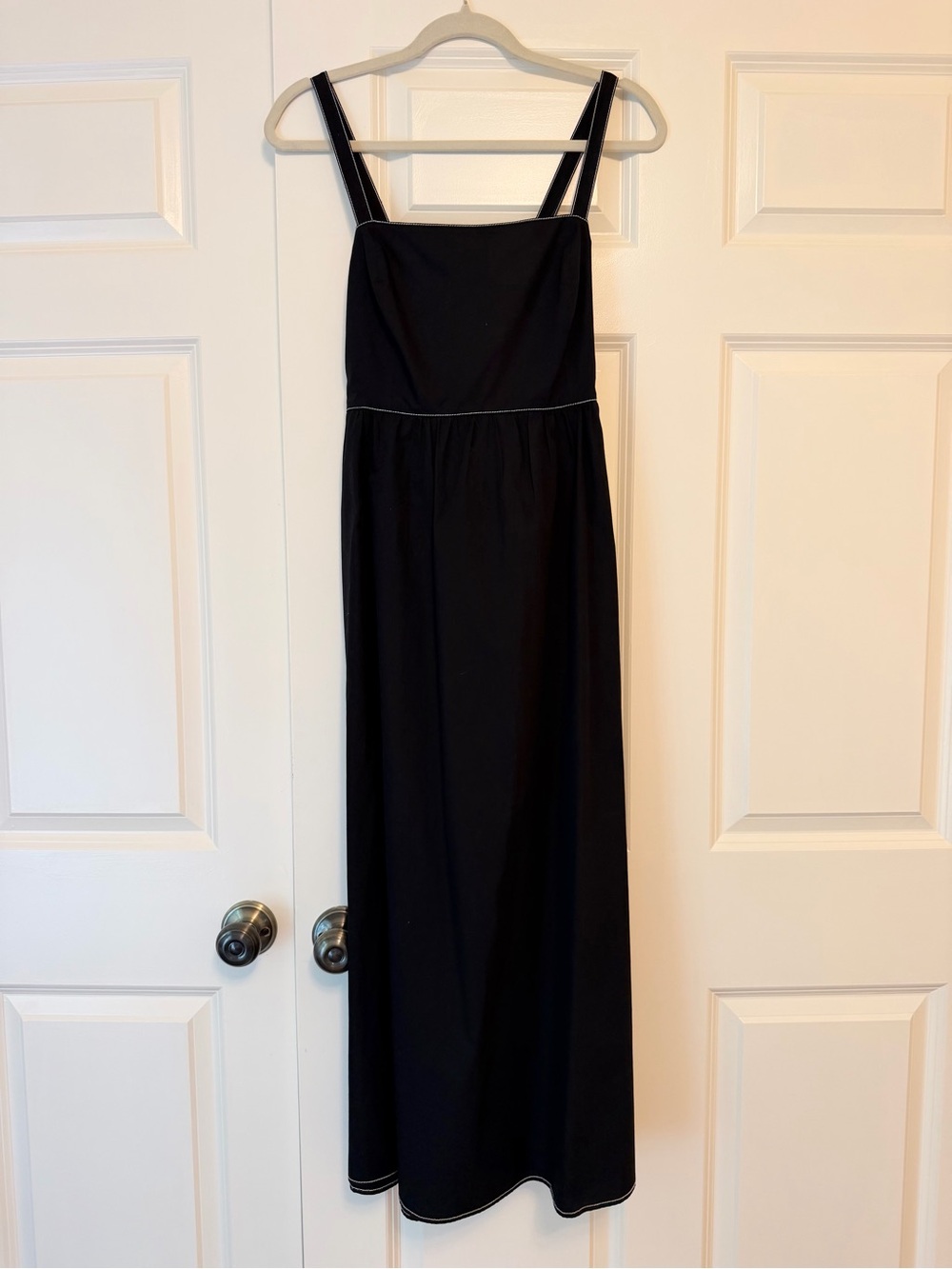 Zara Navy Midi Dress with Contrast Trim